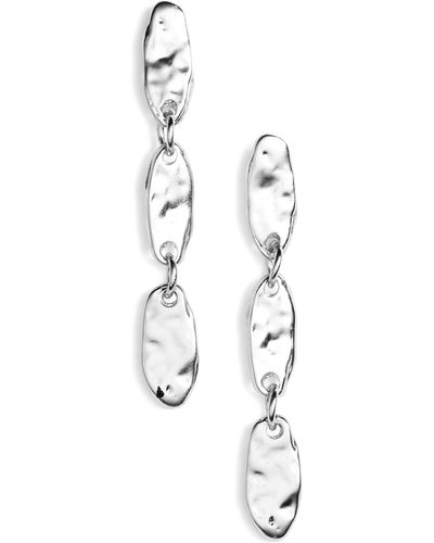 Karine Sultan Linear Drop Earrings - White