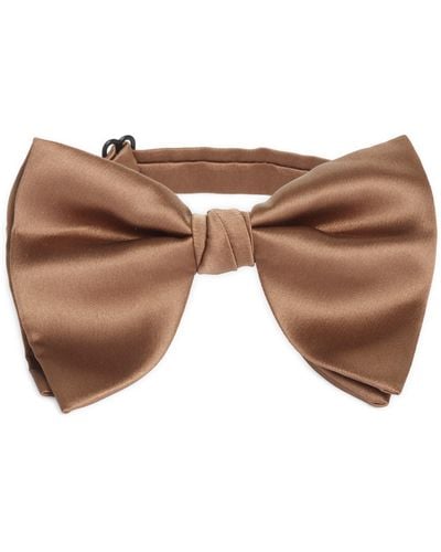 CLIFTON WILSON Silk Butterfly Bow Tie - Brown