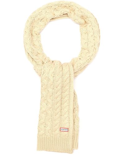 HUNTER Cable Knit Scarf - Metallic