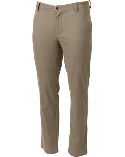 Cutter & Buck Voyager Classic Fit Stretch Cotton Chinos - Natural