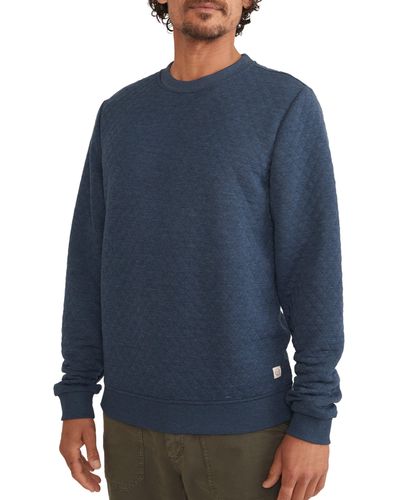 Marine Layer Corbet Quilted Sweatshirt - Blue