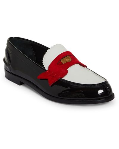 Christian Louboutin Penny Mixed Media Loafer - White