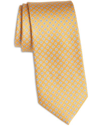 Nordstrom Pattern Silk Tie - Yellow