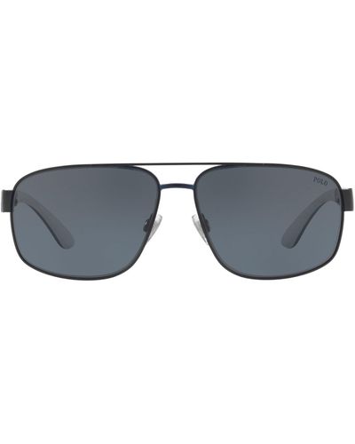 Polo Ralph Lauren 60mm Aviator Sunglasses - Blue