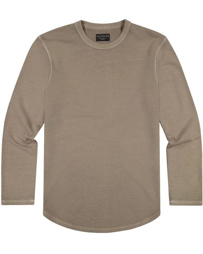 Goodlife Sunfaded Micro Terry Crew Sweatshirt - Gray