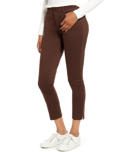 Wit & Wisdom 'ab'solution High Waist Ankle Skinny Pants - Brown