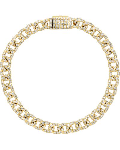 Bony Levy Varda Diamond Curb Chain Bracelet - Metallic