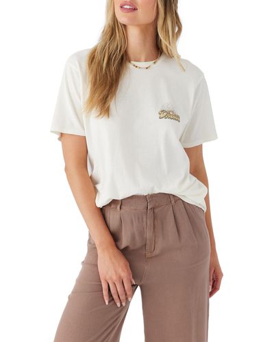 O'neill Sportswear Canyon Poppy Cotton Graphic T-shirt - White