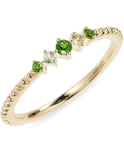 Bony Levy 14k Gold Peridot Stacking Ring - Multicolor