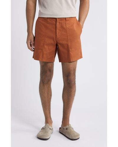 Treasure & Bond Workwear Cotton Shorts - Brown
