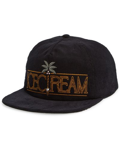 ICECREAM Breezy Snapback Baseball Cap - Black