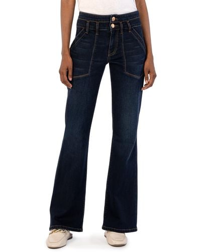 Kut From The Kloth Stella Fab Ab High Waist Flare Jeans - Blue