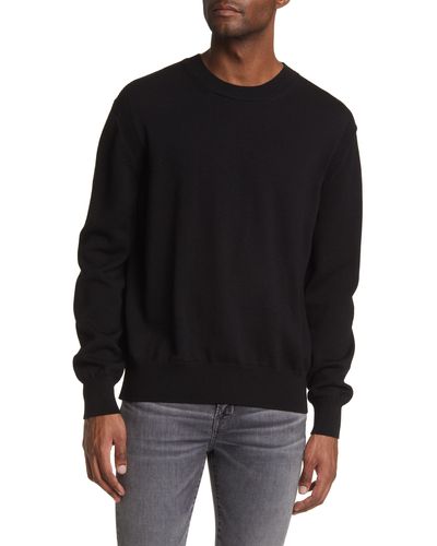 FRAME Oversize Merino Wool Sweater - Black