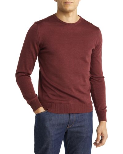 Emanuel Berg Fine Gauge Merino Wool Crewneck Sweater - Red