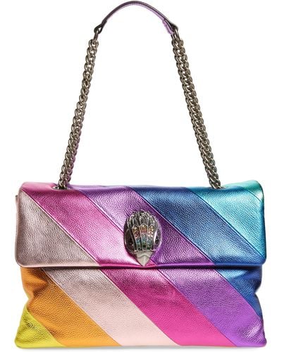 Kurt Geiger Rainbow Shop Extra Extra Large Kensington Quilted Leather Shoulder Bag - Purple