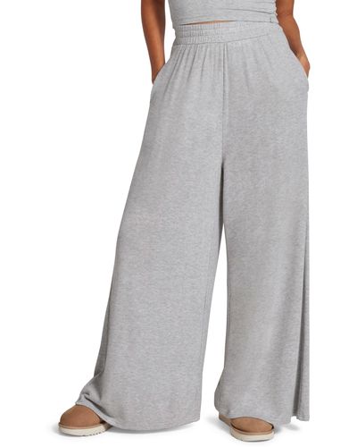 UGG ugg(r) Holsey Peached Knit Wide Leg Lounge Pants - Gray