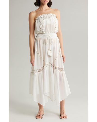 Ramy Brook Mallory Strapless Cover-up Dress - White