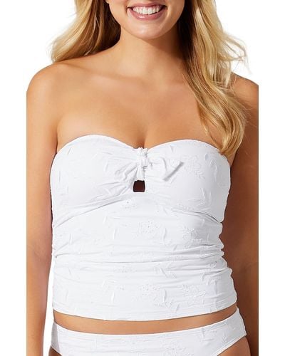 Tommy Bahama Hideaway Embroidered Bandini Top - White