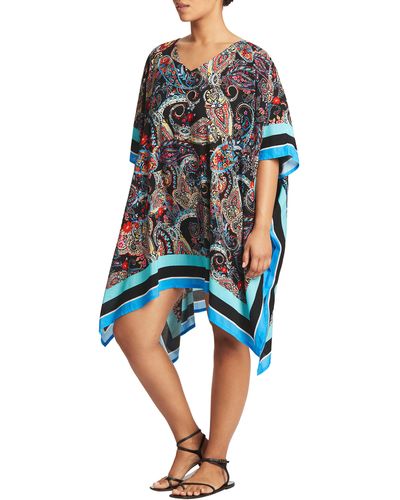 Sea Level Placement Cover-up Caftan - Blue