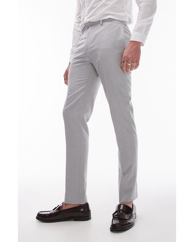 TOPMAN Slim Fit Dress Pants - White
