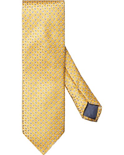 Eton Pine Paisley Silk Tie - Metallic