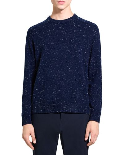 Theory Dinin Donegal Wool & Cashmere Sweater - Blue