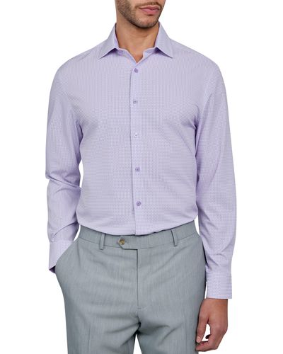 W.r.k. W. R.k Slim Fit Geo Print Performance Dress Shirt - Purple