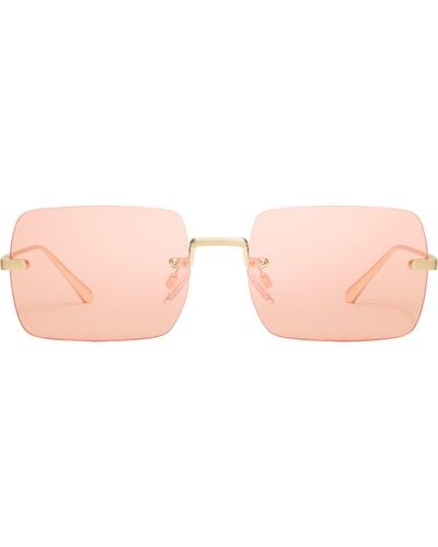 Quay Ttyl 53mm Gradient Rimless Sunglasses - Pink