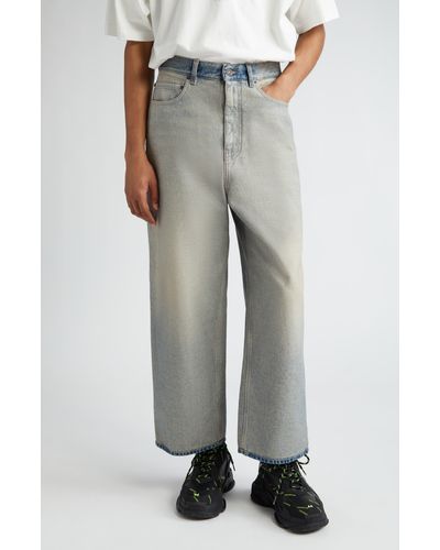 Balenciaga Inside Out Nonstretch Denim baggy Jeans - Gray