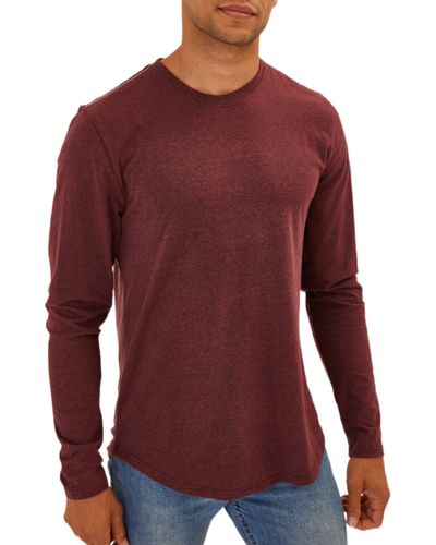 Threads For Thought Kye Slub Long Sleeve T-shirt - Red