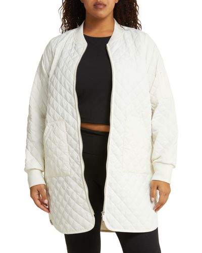 Zella Recycled Polyester Quilted Jacket - White