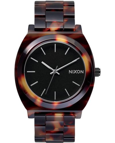 Nixon The Time Teller Acetate Bracelet Watch - Black