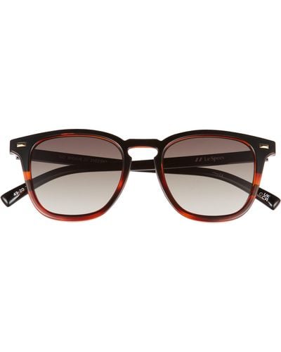 Le Specs No biggie 49mm Square Sunglasses - Brown