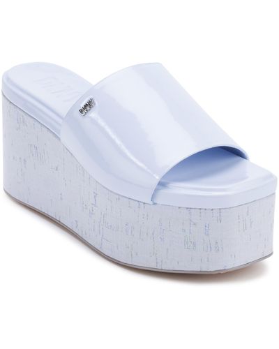 DKNY Adalira Platform Slide Sandal - White
