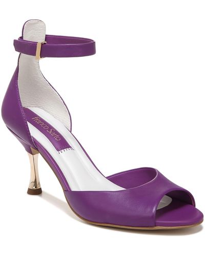 Franco Sarto Rosie Ankle Strap Peep Toe Sandal - Purple