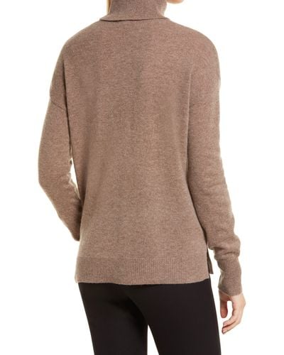 Nordstrom Cashmere Turtleneck Sweater In Brown Taupe At Rack