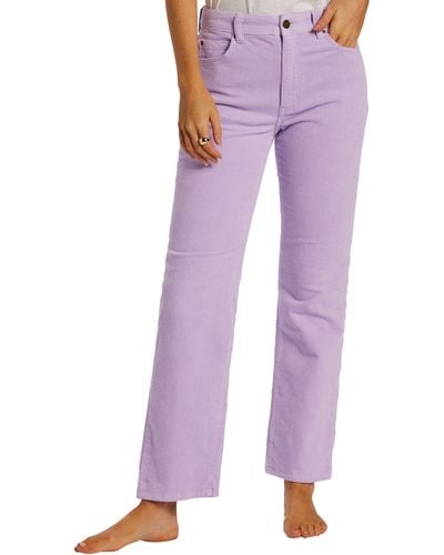 Billabong New Age Straight Leg Corduroy Pants - Purple