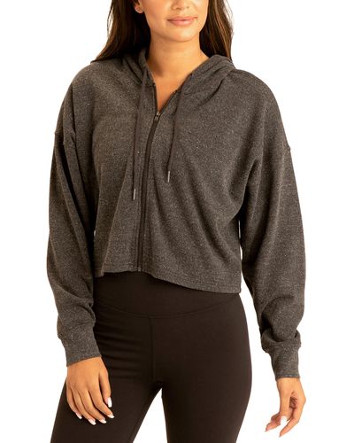 Threads For Thought Venetia Crop Hoodie - Black