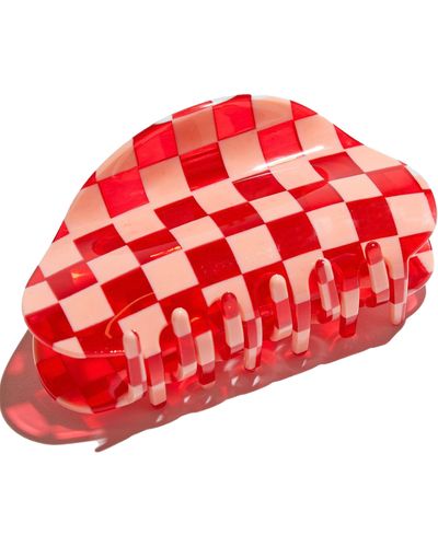 CHUNKS Checker Claw Clip - Red