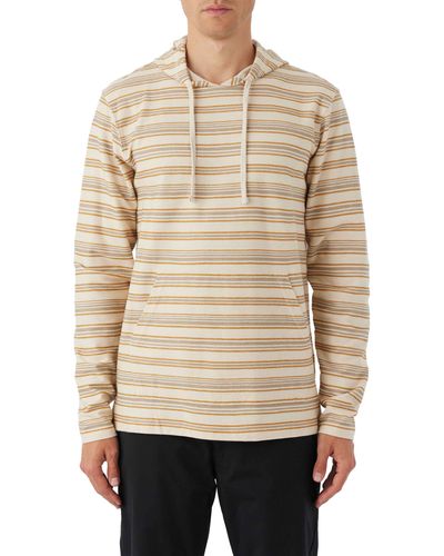 O'neill Sportswear Fairbanks Stripe Cotton French Terry Hoodie - Natural
