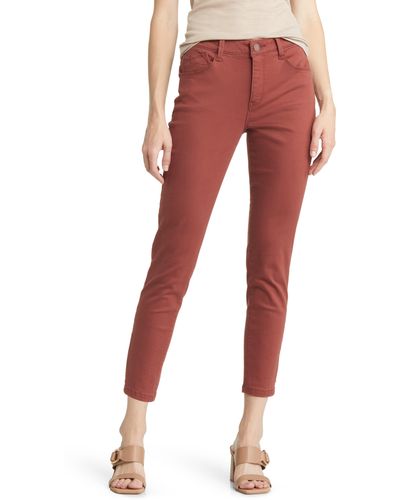 Wit & Wisdom 'ab'solution High Waist Ankle Skinny Pants - Red