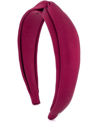 Alexandre De Paris Knotted Silk Twill Headband - Red