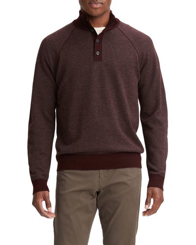 Vince Birdseye Jacquard Wool & Cotton Pullover - Brown