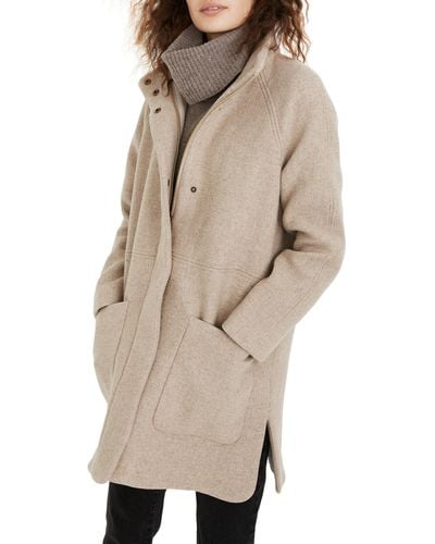 Madewell Estate Cocoon Insuluxe Fabric Coat - Natural