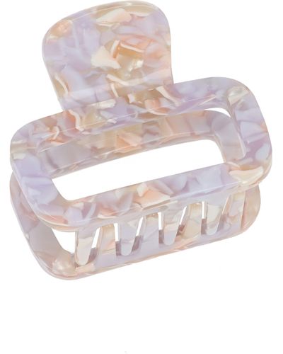 L. Erickson Opal Square Claw Clip - White