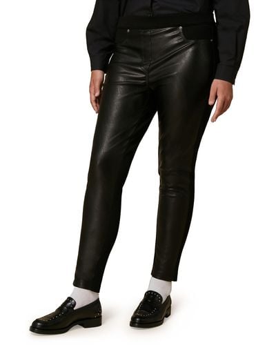 Marina Rinaldi Coated Jersey leggings - Black