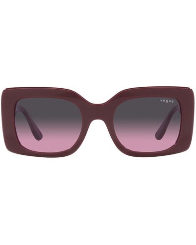 Vogue 52mm Gradient Rectangular Sunglasses - Multicolor