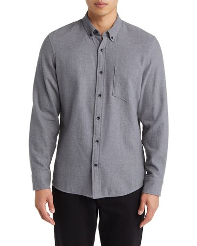 Nordstrom Trim Fit Button-down Shirt - Gray