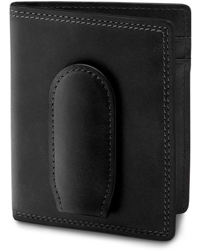 Bosca Deluxe Leather Front Pocket Wallet - Black