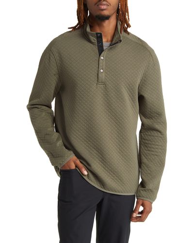 Rhone Gramercy Quilted Pullover - Green